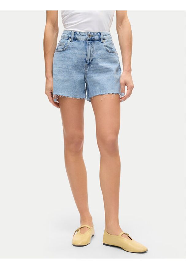 Vero Moda Szorty jeansowe Tess 10301532 Niebieski Regular Fit. Kolor: niebieski. Materiał: bawełna