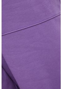 Vero Moda spodnie damskie kolor fioletowy gładkie. Stan: podwyższony. Kolor: fioletowy. Materiał: materiał, dzianina. Wzór: gładki #2
