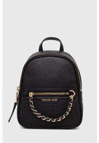 MICHAEL Michael Kors plecak skórzany damski kolor czarny mały gładki. Kolor: czarny. Materiał: skóra. Wzór: gładki
