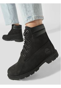 Timberland Trapery Linden Woods Wp 6 Inch TB0A156S0011 Czarny. Kolor: czarny. Materiał: nubuk, skóra