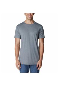 columbia - Koszulka Turystyczna Męska Columbia Tech Trail Graphic T-Shirt. Kolor: szary. Sport: turystyka piesza #1