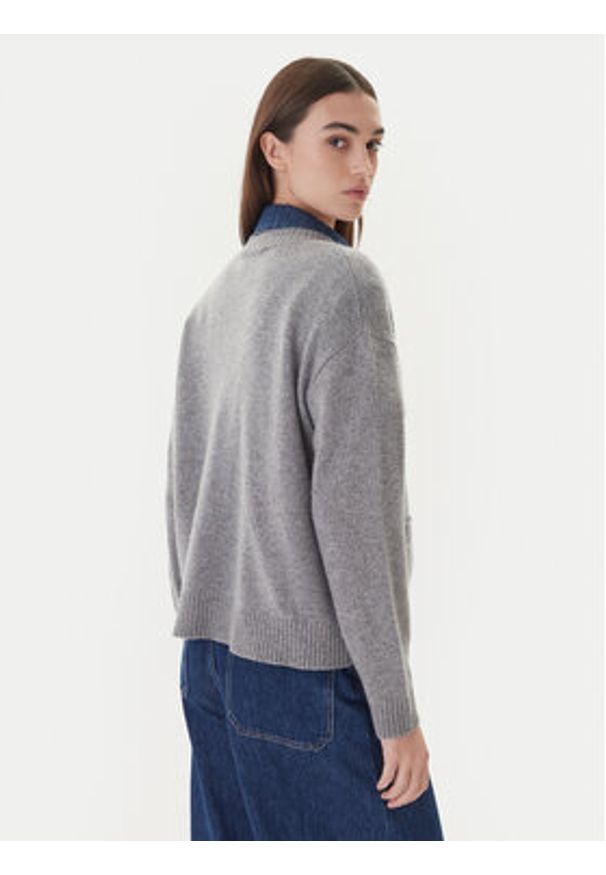 Weekend Max Mara Kardigan Ombra 2525346012 Szary Relaxed Fit. Kolor: szary. Materiał: kaszmir