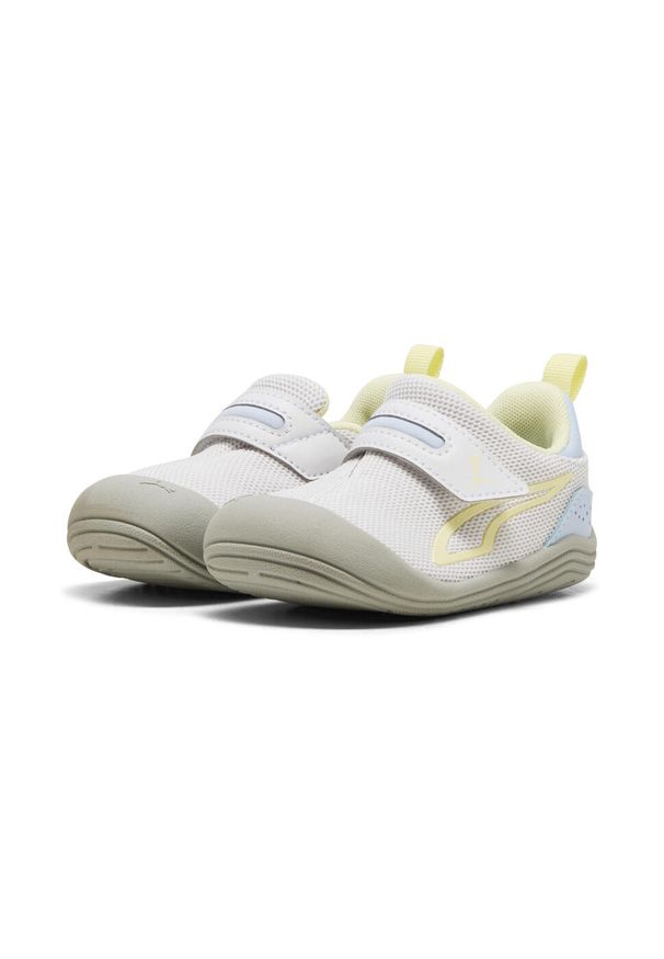 Puma - Sneakersy dla małych dzieci Kitten Mesh V PUMA. Kolor: szary, niebieski, wielokolorowy, żółty. Materiał: mesh. Sport: turystyka piesza
