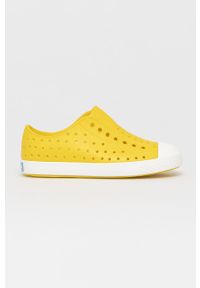 Native - Tenisówki dziecięce Jefferson. Nosek buta: okrągły. Kolor: żółty. Materiał: syntetyk, materiał, guma. Szerokość cholewki: normalna #1