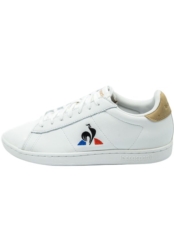 Buty Le Coq Sportif Courtset, Dla obu płci. Kolor: biały. Materiał: materiał, skóra ekologiczna