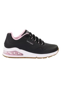 skechers - Buty na co dzień damskie SKECHERS UNO 2 eko skóra. Okazja: na co dzień. Kolor: czarny. Materiał: skóra