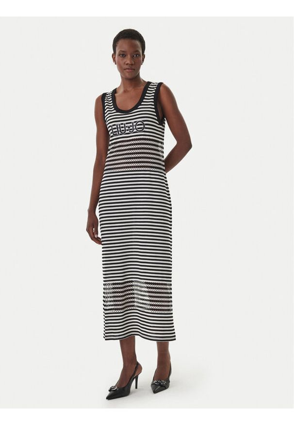 Liu Jo Beachwear Sukienka letnia VA6198 J3908 Czarny Slim Fit. Kolor: czarny. Materiał: wiskoza. Sezon: lato