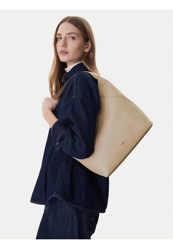 Furla Torebka Lara M WB01900 HSF000 BG 4488S 1007 Beżowy. Kolor: beżowy. Materiał: skórzane