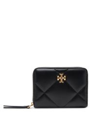Tory Burch Mały Portfel Damski 159791 Czarny. Kolor: czarny. Materiał: skóra