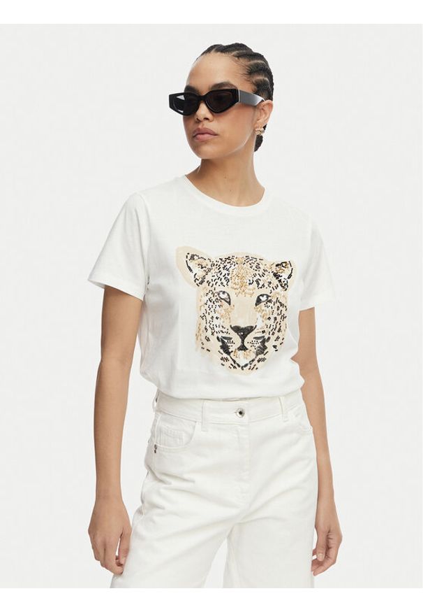 LOLA CASADEMUNT T-Shirt MS2615009 Biały Regular Fit. Kolor: biały. Materiał: bawełna