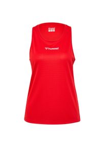 Damski tank top Hummel. Kolor: wielokolorowy, czerwony, różowy. Materiał: materiał. Sport: bieganie #1