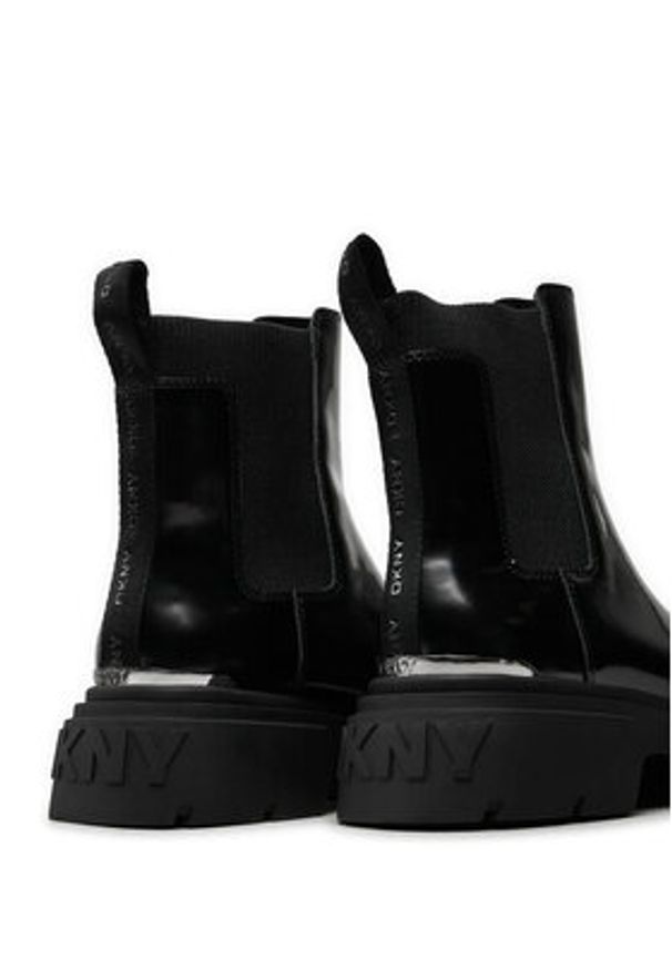 DKNY Sztyblety Fenella K4400981 Czarny. Kolor: czarny. Materiał: skóra, lakier