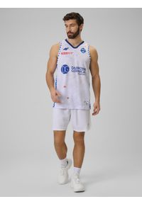 4f - 4F Koszulka meczowa replika domowa z sezonu 2025/26 męska 4F x MKS Dąbrowa Górnicza - biała M. Kolor: wielokolorowy. Materiał: skóra, dzianina. Wzór: nadruk. Sport: fitness, koszykówka #2