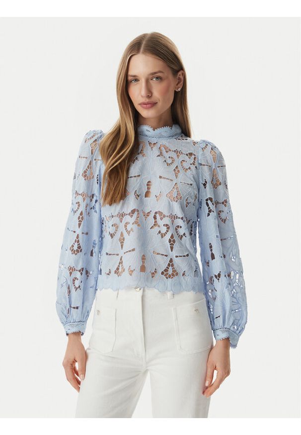Morgan Bluzka 261-OMBRAK Niebieski jasny Regular Fit. Kolor: niebieski. Materiał: syntetyk