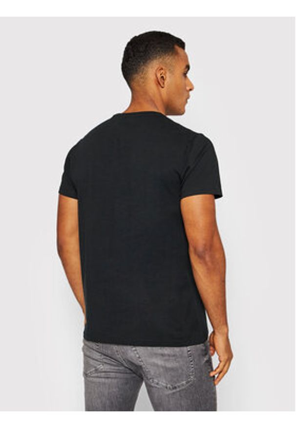 Pepe Jeans T-Shirt Original PM508210 Czarny Slim Fit. Kolor: czarny. Materiał: bawełna