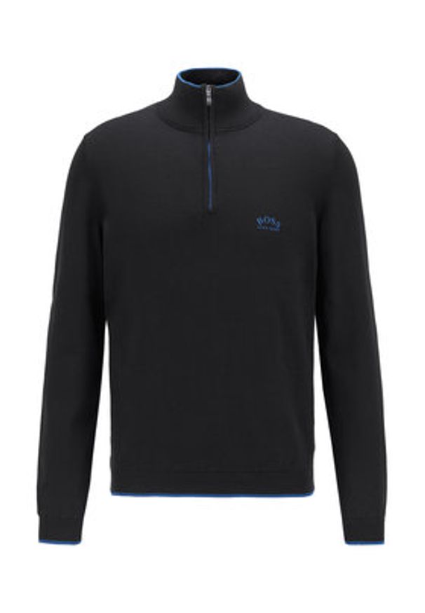 BOSS - Boss Sweter Ziston W20 50440329 Czarny Regular Fit. Kolor: czarny. Materiał: bawełna
