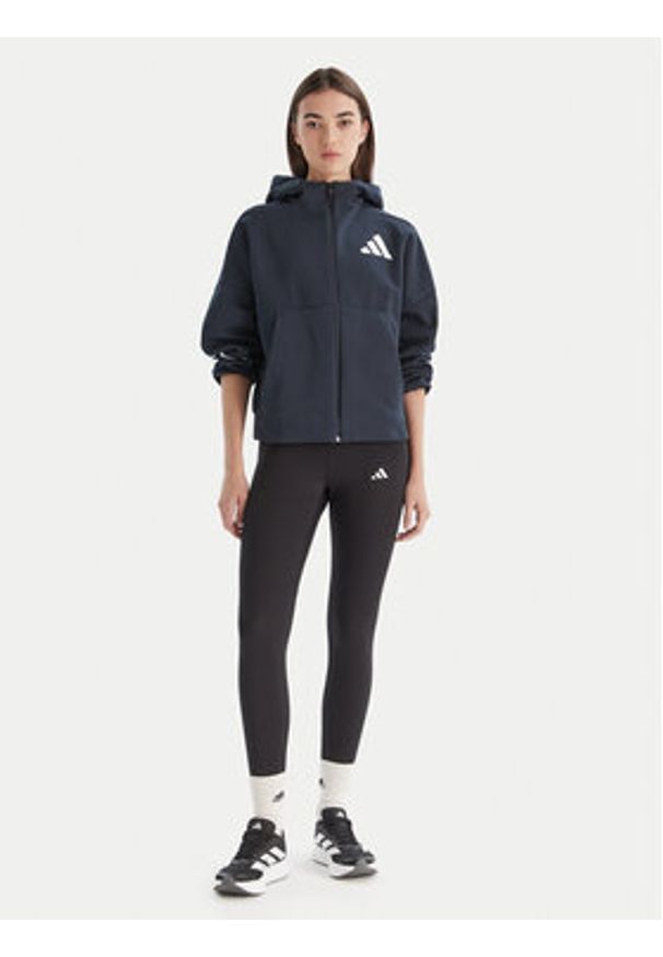 Adidas - adidas Bluza Z.N.E. JW5320 Granatowy Loose Fit. Kolor: niebieski. Materiał: bawełna