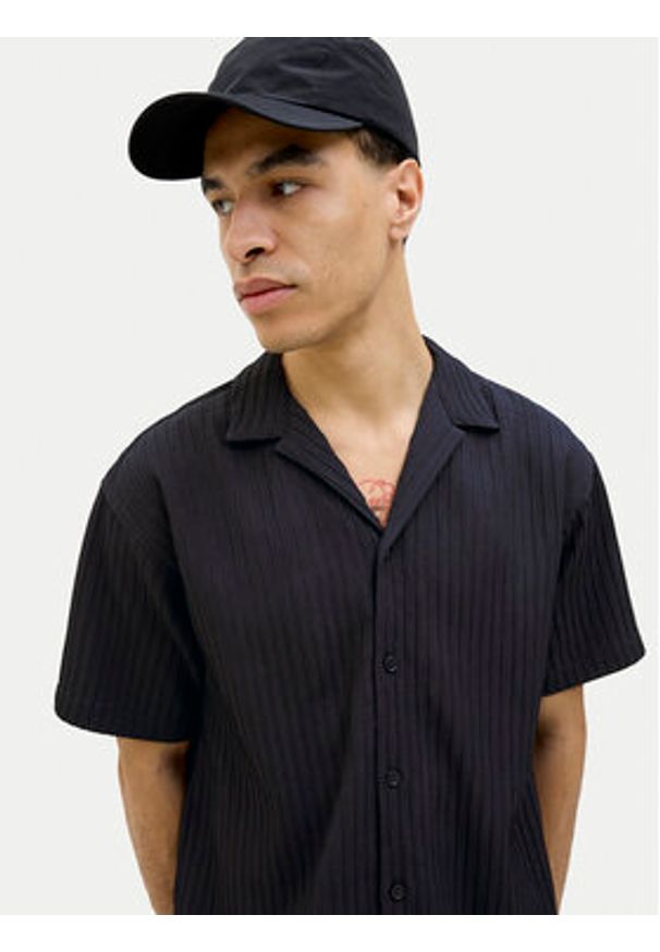 Jack & Jones - Jack&Jones Koszula Massimo 12269640 Czarny Relaxed Fit. Kolor: czarny. Materiał: syntetyk
