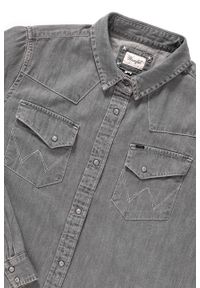 Wrangler - KOSZULA JEANSOWA DAMSKA WRANGLER L/S EAGLE DENIM SHIR GREY DENI W5178MR6E. Materiał: jeans, denim #4