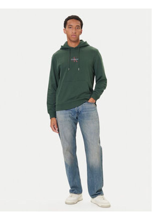 Calvin Klein Jeans Bluza LV04RD243G Zielony Regular Fit. Kolor: zielony. Materiał: bawełna
