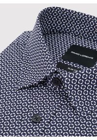 Pako Lorente - PAKO LORENTE – Granatowa koszula w kwiaty. Kolor: niebieski. Materiał: bawełna, elastan. Długość rękawa: długi rękaw. Długość: długie. Wzór: kwiaty #9