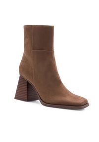Nine West Botki KASIM ZR117-2 Brązowy. Kolor: brązowy. Materiał: materiał