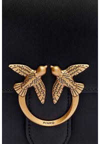 Pinko - PINKO Czarna kopertówka Love One Top Handle Mini Light. Kolor: czarny. Styl: casual, klasyczny, elegancki #5