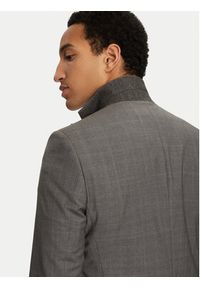 BOSS Garnitur H-Huge 50535023 Szary Slim Fit. Kolor: szary. Materiał: wełna #3