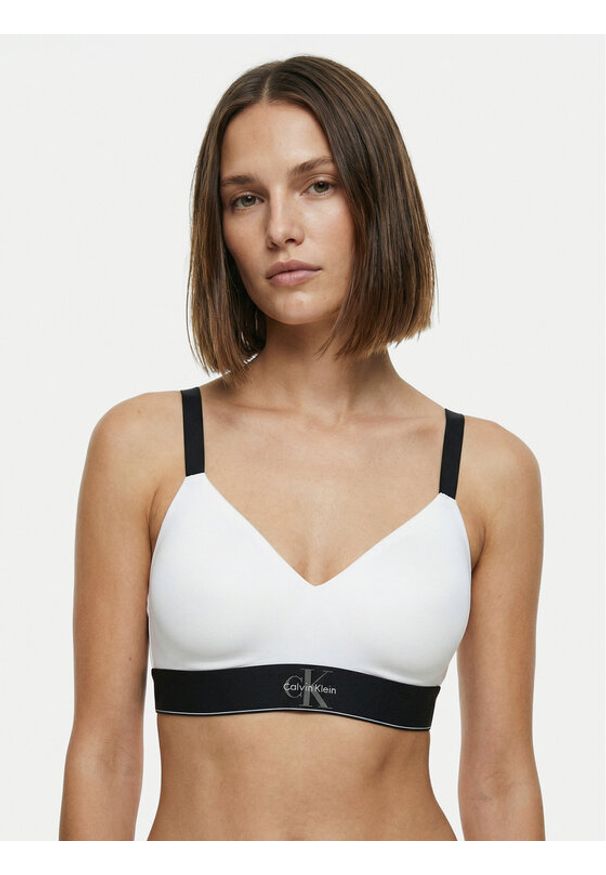Calvin Klein Underwear Biustonosz top LV00QF8877 Biały. Kolor: biały. Materiał: syntetyk