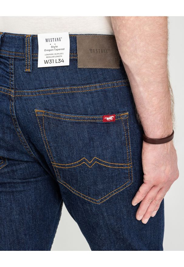 Męskie Spodnie Jeansowe Mustang Style Oregon Tapered Denim Blue 1018014 5000 901