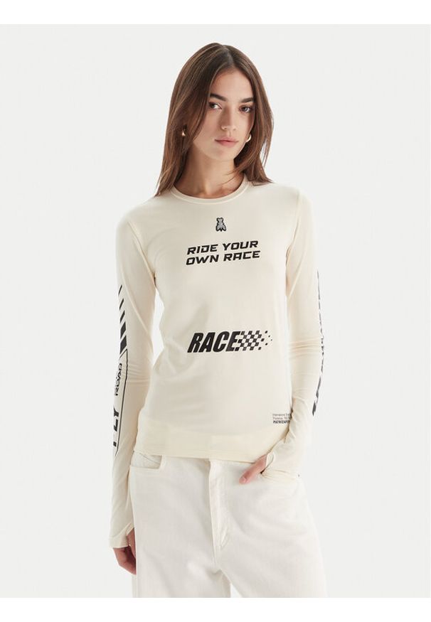 Patrizia Pepe Bluzka 2M4517/J357-J4Q2 Écru Regular Fit. Materiał: syntetyk