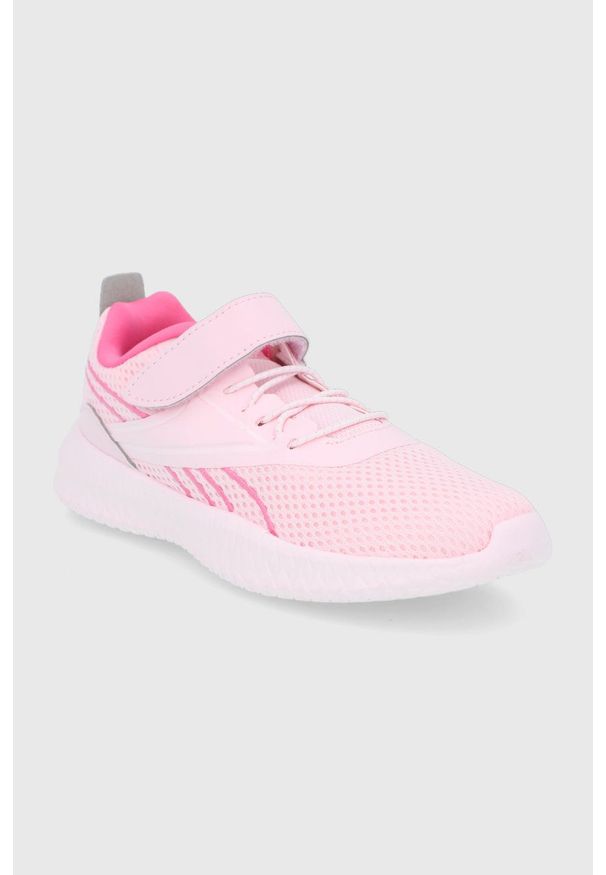 Reebok Buty dziecięce kolor różowy. Nosek buta: okrągły. Zapięcie: rzepy. Kolor: różowy. Materiał: guma