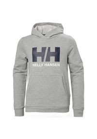 Bluza dziecięca z kapturem Helly Hansen logo 2.0. Typ kołnierza: kaptur. Kolor: szary #1
