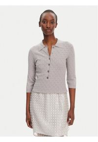 ROTATE Sweter 113785039 Szary Slim Fit. Kolor: szary. Materiał: wiskoza #1