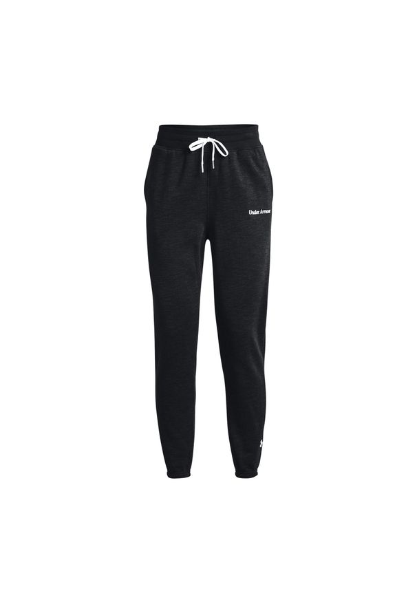 Spodnie fitness damskie Under Armour Essential Script. Kolor: czarny. Sport: fitness