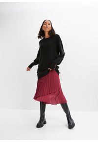 bonprix - Długi sweter z guzikami. Kolor: czarny. Długość: długie #2