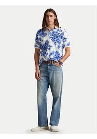 Polo Ralph Lauren Polo 710P04013001 Niebieski Custom Slim Fit. Typ kołnierza: polo. Kolor: niebieski. Materiał: bawełna #5