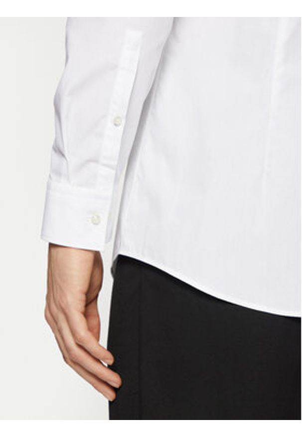 Hugo - HUGO Koszula Koey 50534124 Biały Slim Fit. Kolor: biały. Materiał: bawełna