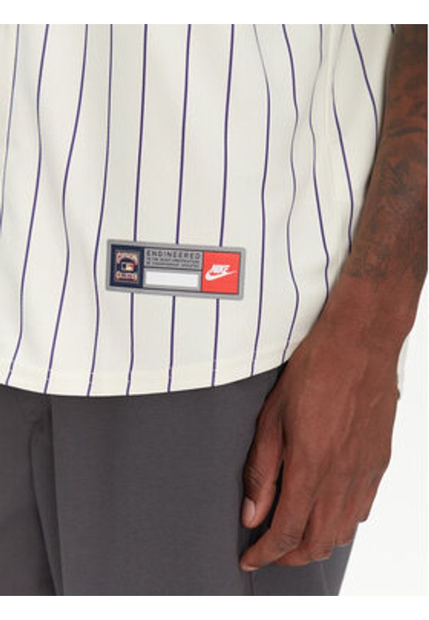 Nike Koszula CO25-DIC1-DIA-A3F Écru Regular Fit. Kolor: kremowy. Materiał: syntetyk