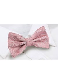 Mucha Męska z Poszetką (Zestaw) - Chattier - Jasny Róż, Faktura Materiału. Kolor: różowy. Materiał: materiał. Styl: sportowy, elegancki #3