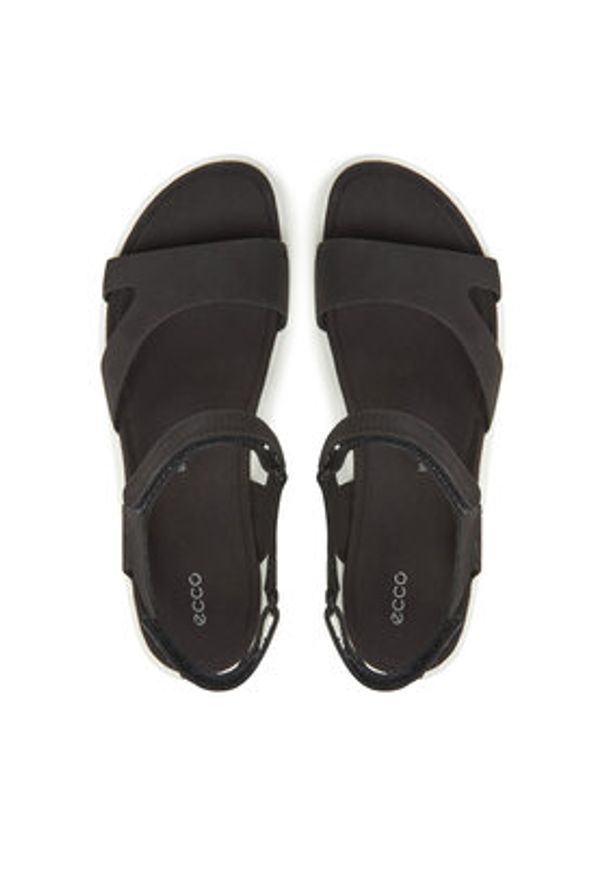 ecco - ECCO Sandały Cruise II 82188302001 Czarny. Kolor: czarny. Materiał: nubuk, skóra