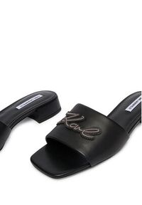 Karl Lagerfeld - KARL LAGERFELD Klapki Petalo II KL80700C Czarny. Kolor: czarny. Materiał: skóra #6