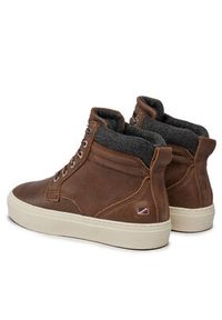 Pepe Jeans Sneakersy PMS30998 Brązowy. Kolor: brązowy. Materiał: skóra, zamsz