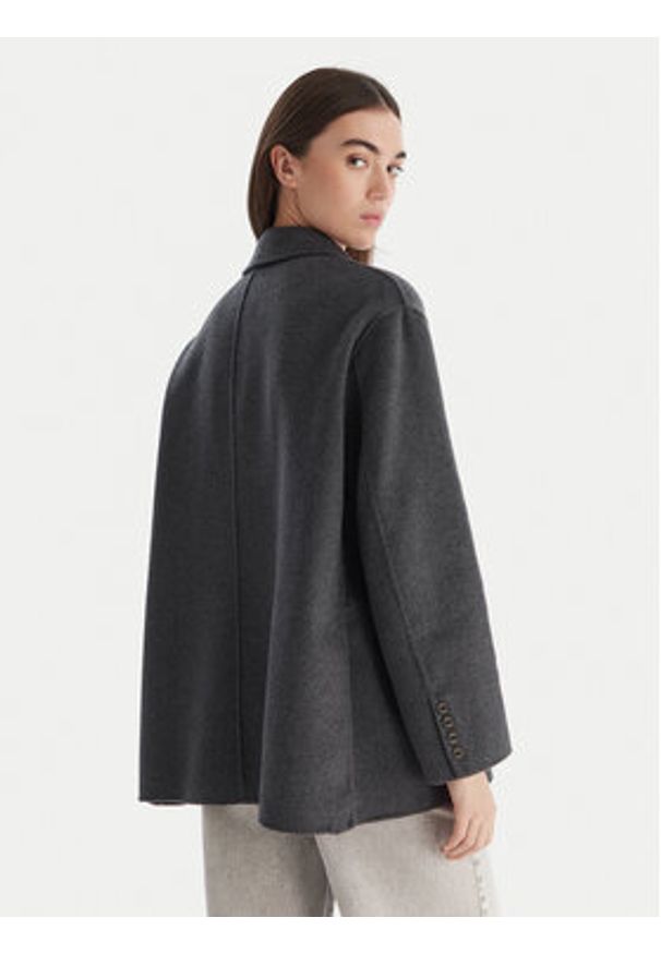 ViCOLO Płaszcz wełniany TF0005 Szary Regular Fit. Kolor: szary. Materiał: syntetyk