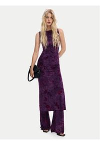 Desigual Sukienka koktajlowa Alina 25WWVK33 Fioletowy Slim Fit. Kolor: fioletowy. Materiał: syntetyk. Styl: wizytowy