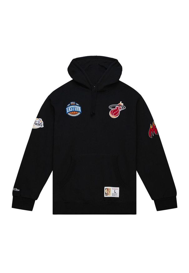 Mitchell & Ness - Polar z kapturem Miami Heat M&N City Collection. Typ kołnierza: kaptur. Kolor: czarny. Materiał: polar