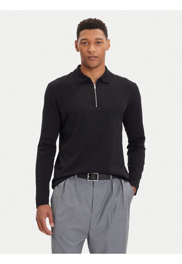 Marc O'Polo Polo M29 2144 52078 Czarny Regular Fit. Typ kołnierza: polo. Kolor: czarny. Materiał: bawełna