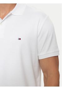 TOMMY HILFIGER - Tommy Hilfiger Polo Essential MW0MW35585 Biały Regular Fit. Typ kołnierza: polo. Kolor: biały. Materiał: bawełna