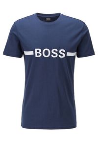 BOSS - Boss T-Shirt 50437367 Granatowy Slim Fit. Kolor: niebieski. Materiał: bawełna