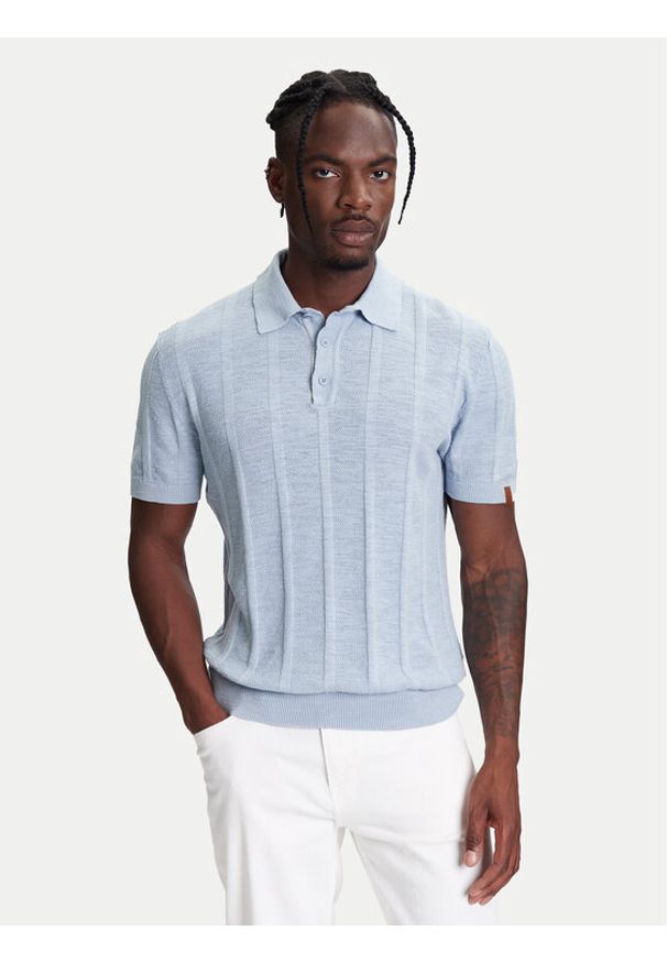 United Colors of Benetton - United Colors Of Benetton Polo 115GK301G Niebieski Regular Fit. Typ kołnierza: polo. Kolor: niebieski. Materiał: bawełna